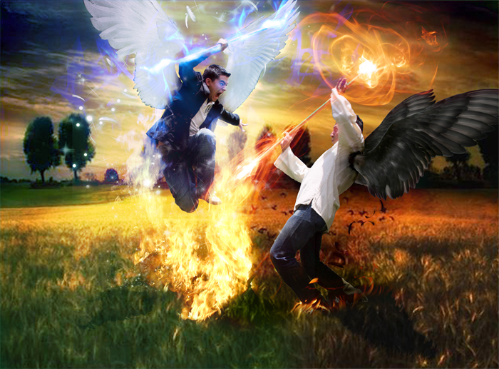 pics of angels and demons fighting. Once you catch on to the demon